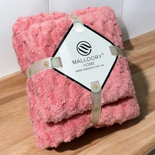 Набор полотенец из микрофибры Malloory Home Соты (лицо+тело) Розовый, 2 шт 55211 фото