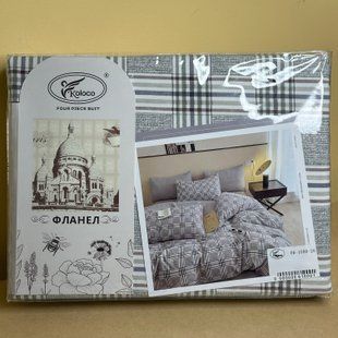 Постельный комплект Koloco Фланель Шахматка (простынь, пододеяльник, 2 наволочки) полуторный 55718 фото
