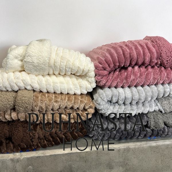 Двошаровий плед Королівський Шарпей на овчині L&M Home Textiles Сірий євро 200х230 54351 фото