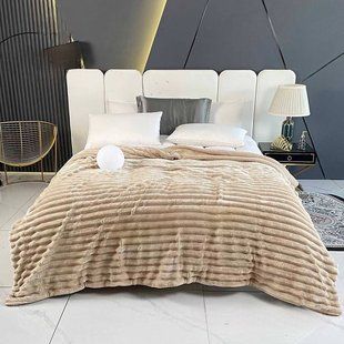 Двошаровий плед Королівський Шарпей на овчині Colorful Home Бежевий євро 200х220 54724 фото