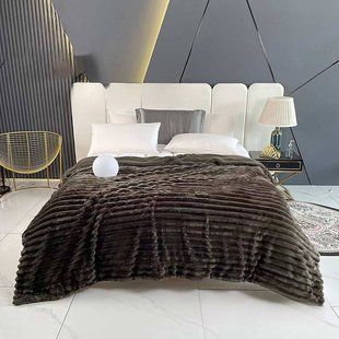 Двошаровий плед Королівський Шарпей на овчині Colorful Home Темно-зелений євро 200х220 54730 фото